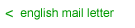 english mail letter